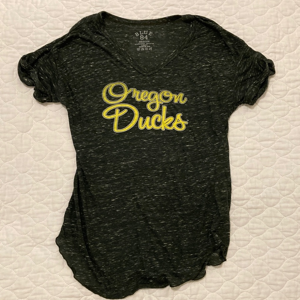Blue 84 Women's Charcoal Oregon Ducks Tee